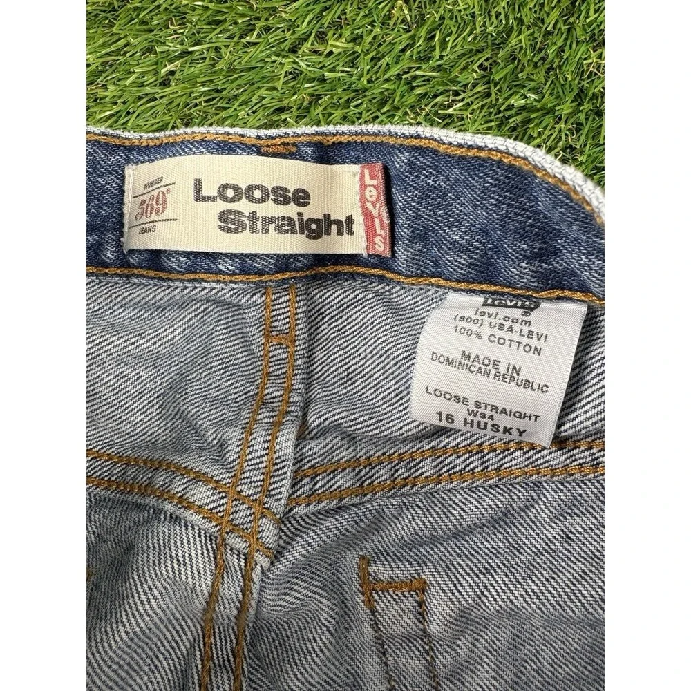 Vintage Levis 569 Jean Shorts Mens 34 Denim Jorts Skate Baggy Loose Fit Y2K